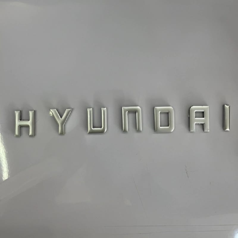 Hyundai Car 3D Bonnet Letters Black Set Of 4 Durable Auto Vehicle Letters For Grille Trunk And Boot - image 1
