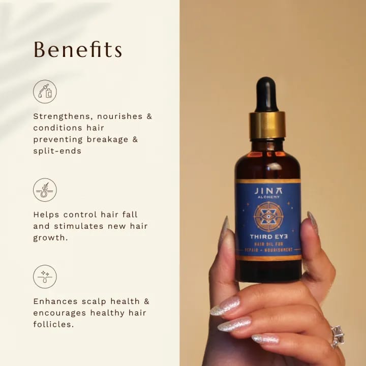 JINA ALCHEMY Third Eye Hair Oil for Men And Women 50ml - image 3