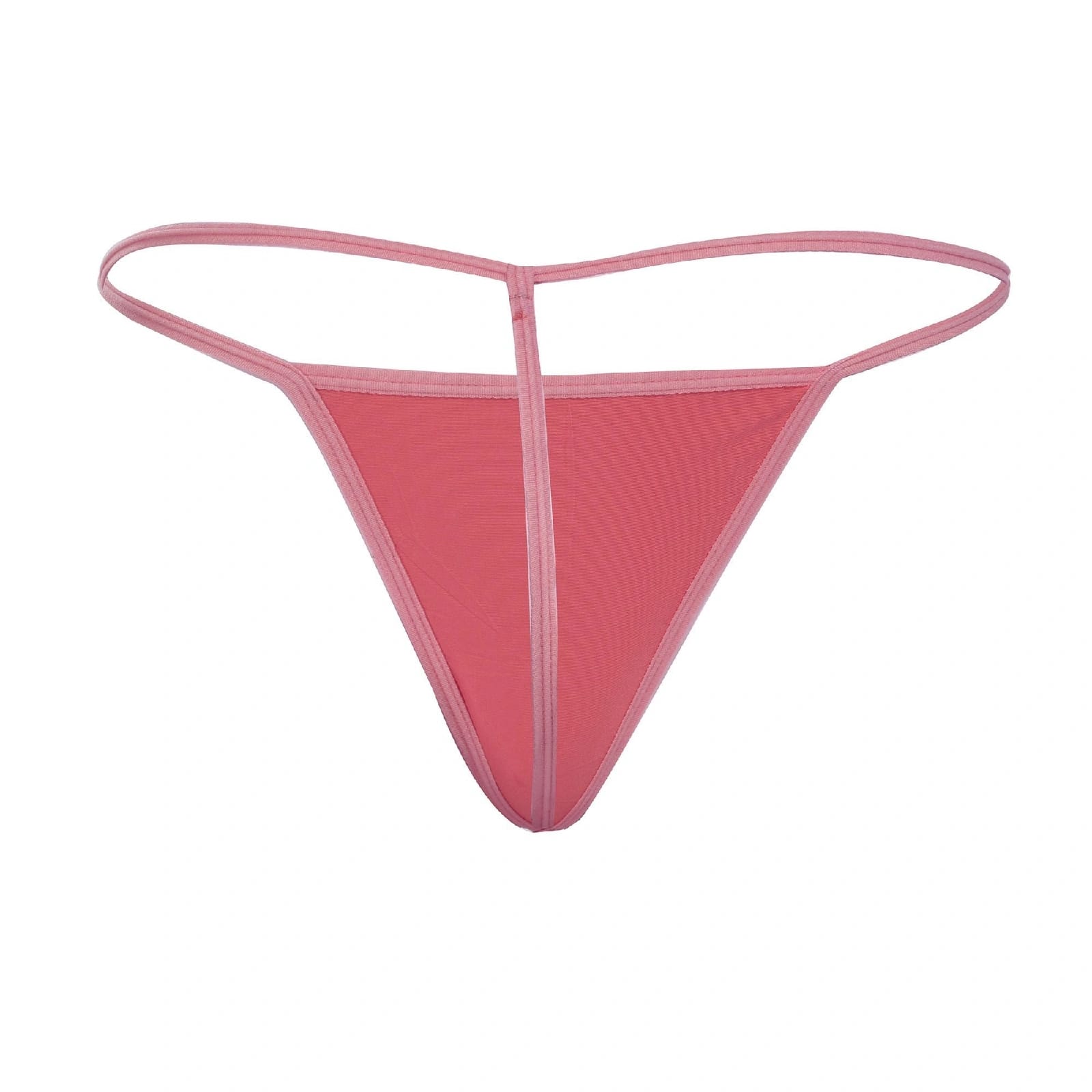 1 Piece Women Pink Plain Thong Panty - image 3