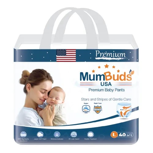 MumBuds USA Ultrathin Baby Diapers Medium (7–12 Kg) – 40 Pcs - image 1
