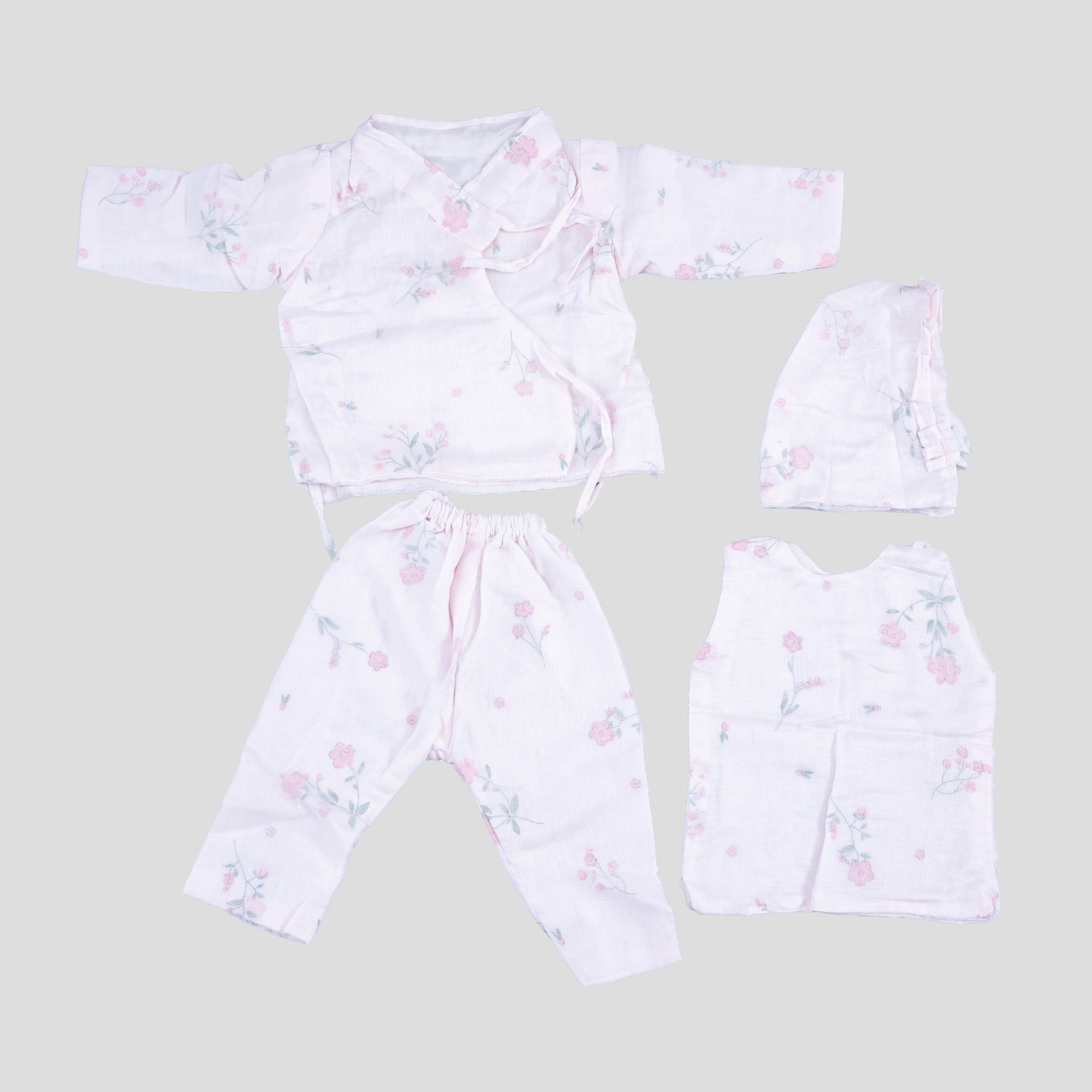 Chhunumunukids Matching Muslin Maternity Gown And Baby Bhoto Set - image 2