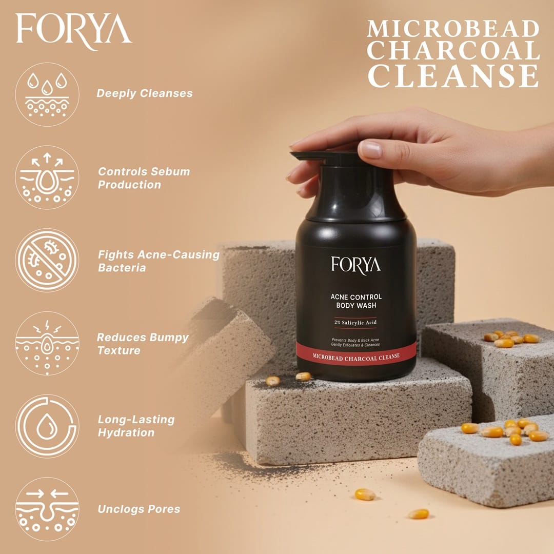 FORYA - Smooth & Spotless Combo (Acne Control Body Wash - 250ml + Exfoliating Body Wash - 250ml ) - image 2