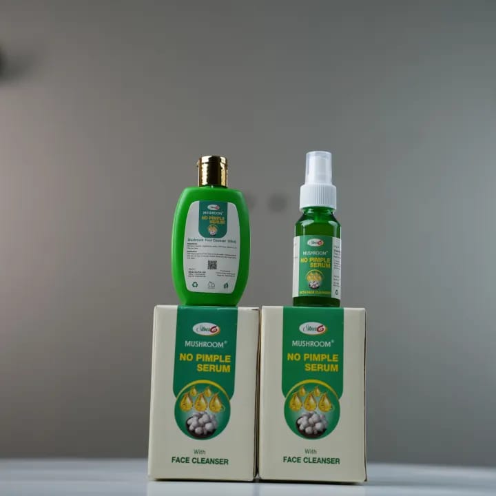 Mushroom No Pimple Serum 150 Ml With Face Cleanser 1.5 Month Pack - image 1