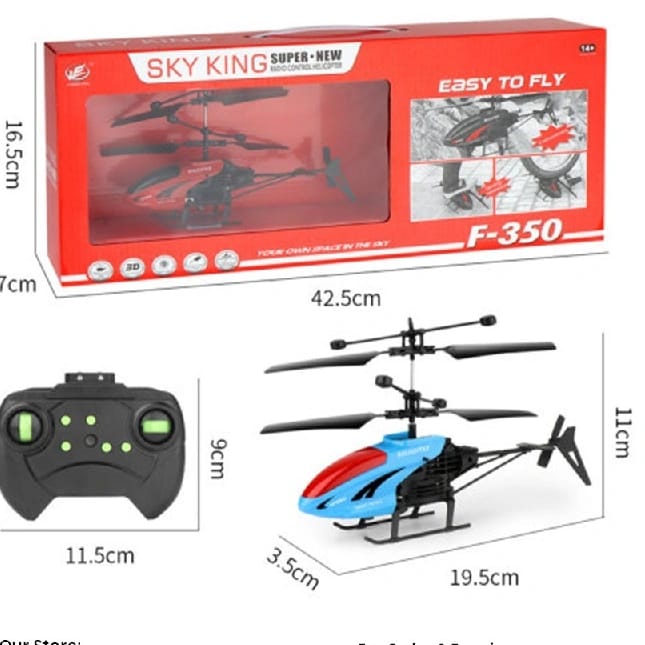 REMOTE CONTROL HELICOPTER TOY WITH RECHARGEABLE BATTERY - image 3