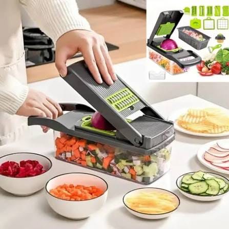 Vegetable Chopper Veggie Chopper, 12-In-1 Sedhoom Food Choppers And Dicers Hand, Onion Chopper Onion Cutter Potato Salad Fruit Apple Carrot Chopper - image 2