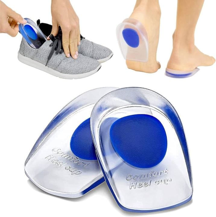 Unisex Silicone Gel Heel Pad Protector Insole Cups For Heel Swelling Pain Relief Foot Care Support Cushion Shock Absorbing Clinically Proven - image 3