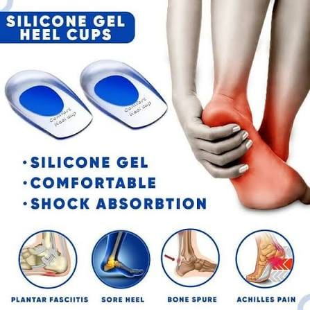 Unisex Silicone Gel Heel Pad Protector Insole Cups For Heel Swelling Pain Relief Foot Care Support Cushion Shock Absorbing Clinically Proven - image 4