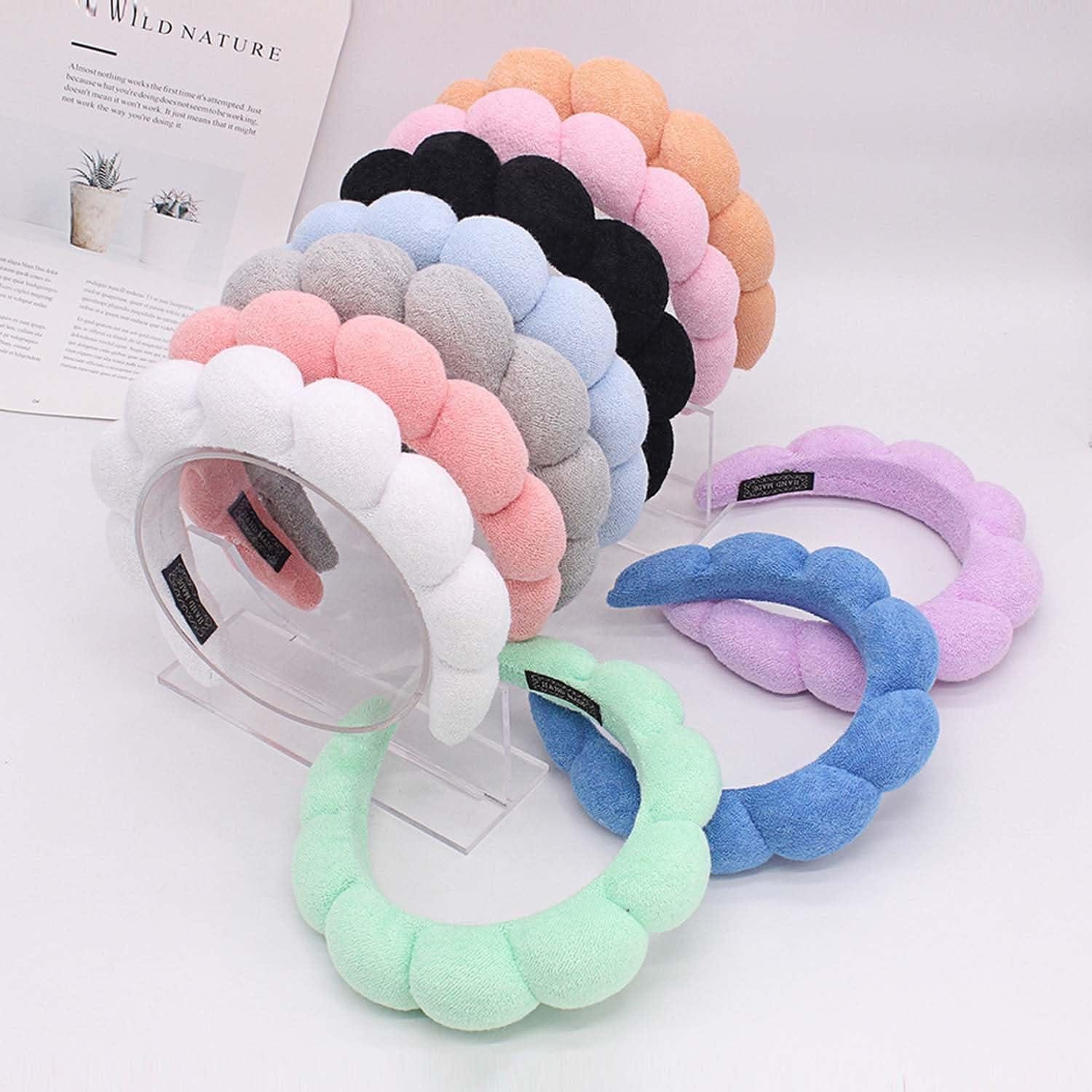 Puffy Makeup Spa Headband For Women Soft Sponge Hair Band For Girls Skincare Face Wash And Hair Accessories - image 4