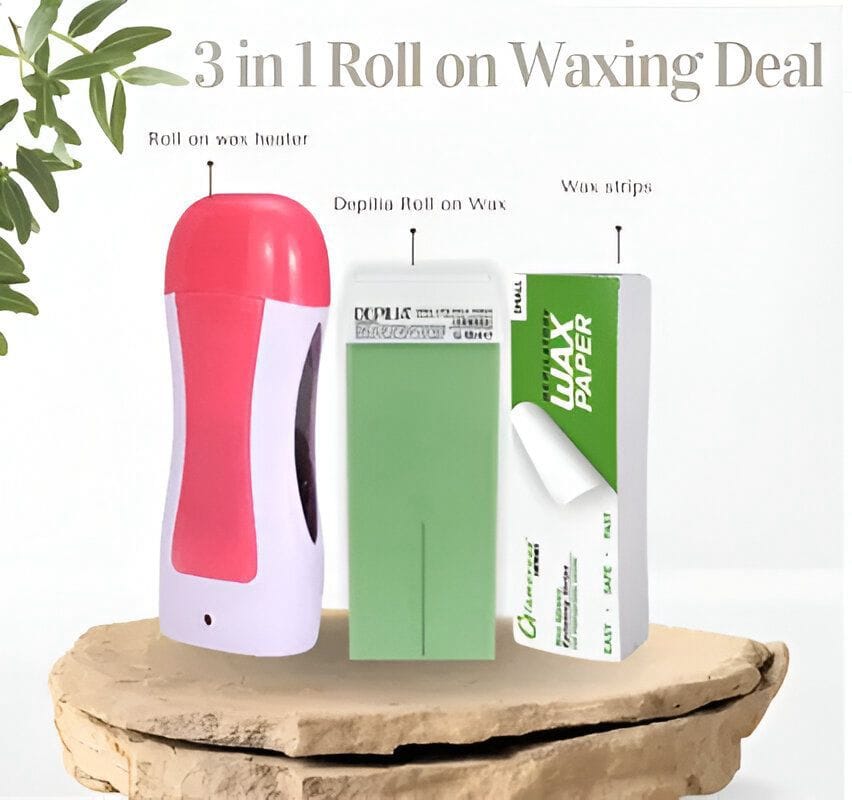 Depilatory Roll On Wax Heater With Wax Cartridge And Wax Paper Set - image 4
