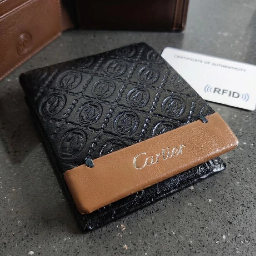 Cartier Embossed Monogram Bifold Wallet And Leather Box Set With RFID Protection - image 3