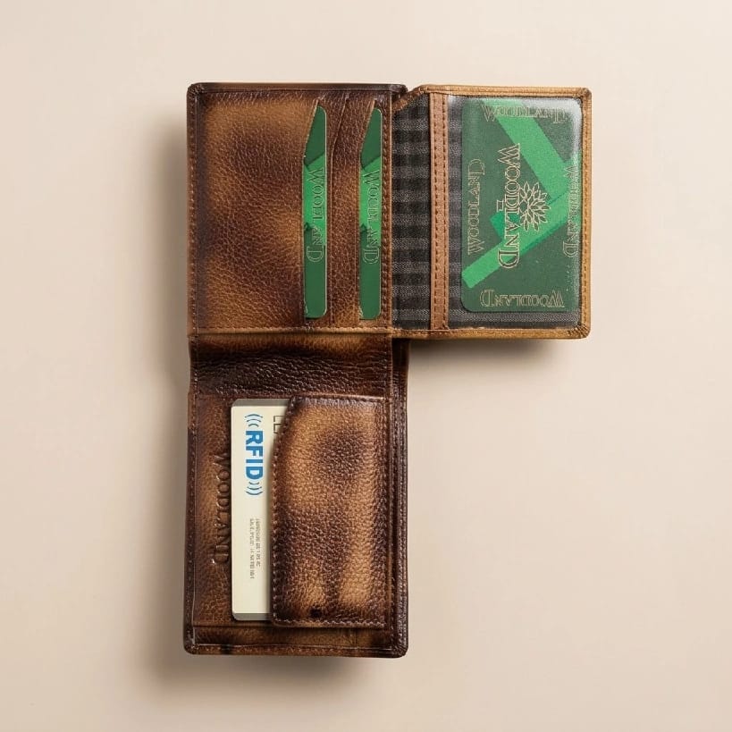 Premium Smooth Finish Woodland Box Pack Leather Men'S Wallet - image 4