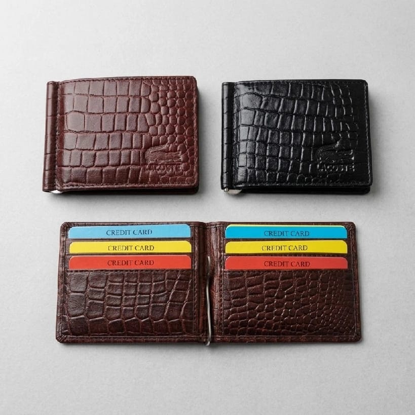 Ultra Slim Bifold Credit Card Holder & Cash Clip Purse - image 1