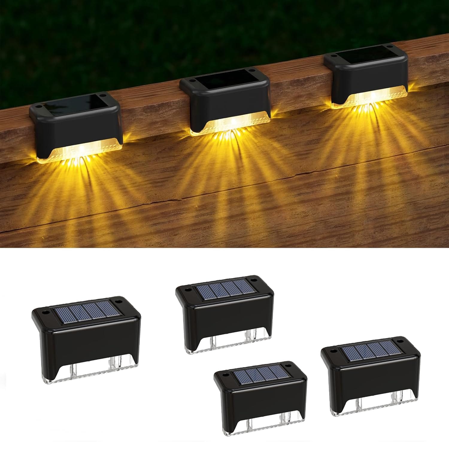 Solar Light Outdoor Garden lamp Home Stair Step Lights Waterproof Balcony Led Solar Powered Lights - image 1