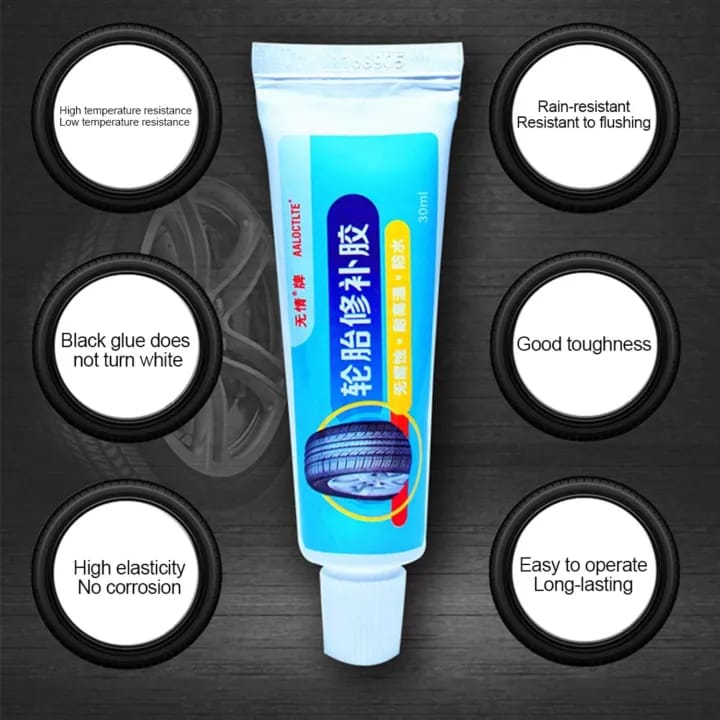 Tire Repair Adhesive, 30l Waterproof Bicycle Tire External Adhesive | Tire Adhesive, Tread, Sidewall, Tyre, Strong Adhesive, Rubber Adhesive, Tire Repair Adhesive, Waterproof, Bicycle Tire Repair - image 1