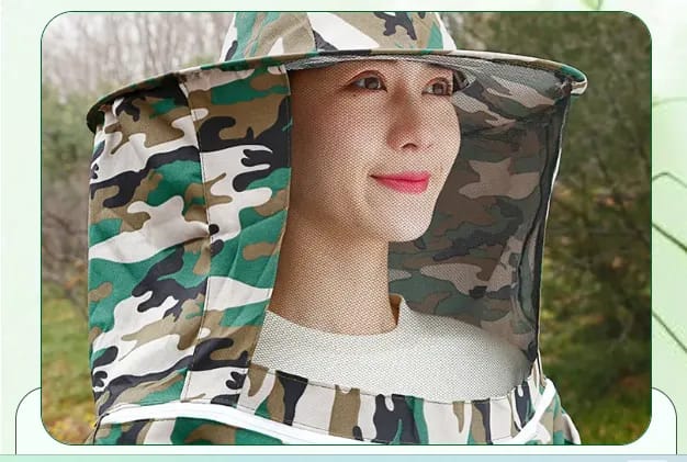 Anti Bee Suit Beekeeping Protective Hooded Jacket Veil Smock Breathable Mesh Protective Clothing Beekeeper Preventing Bee Bites - image 1