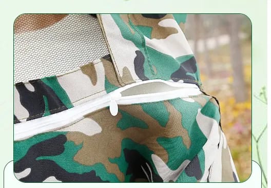 Anti Bee Suit Beekeeping Protective Hooded Jacket Veil Smock Breathable Mesh Protective Clothing Beekeeper Preventing Bee Bites - image 2