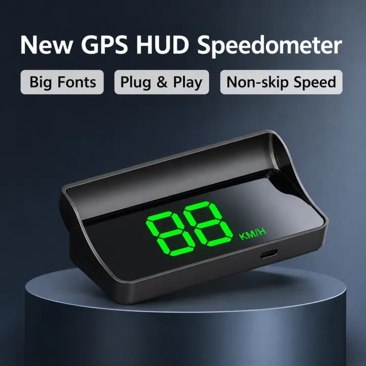Automotive HUD Speedometer with Glowing Green Digital Display — a compact, modern speed display designed for clear, convenient speed monitoring while driving. - image 5
