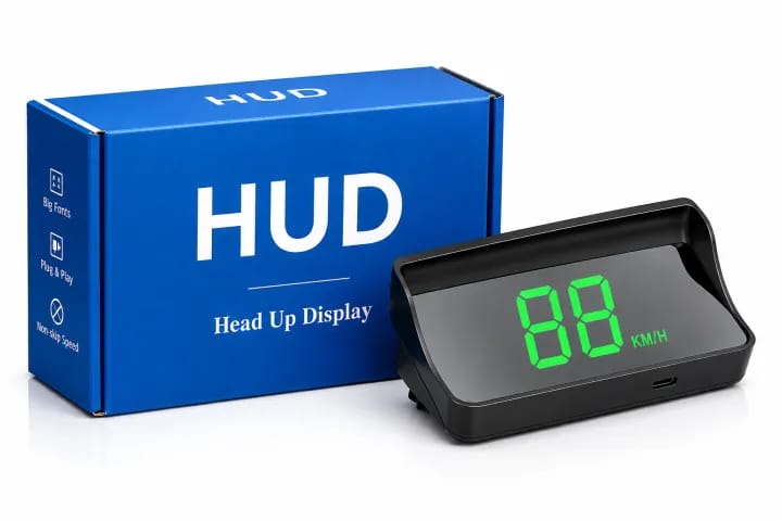Automotive HUD Speedometer with Glowing Green Digital Display — a compact, modern speed display designed for clear, convenient speed monitoring while driving. - image 4