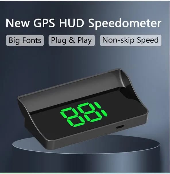 Automotive HUD Speedometer with Glowing Green Digital Display — a compact, modern speed display designed for clear, convenient speed monitoring while driving. - image 3