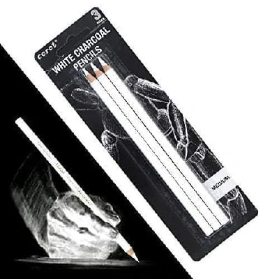 White Charcoal Pencil Set Of 3 For Sketching, Drawing And Other Artistic Work - image 3