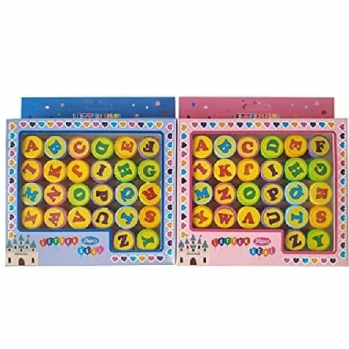 Colorful Self Inking Stamps Plastic Alphabet Stamps Set For Children Party Favor, School Prizes, Birthday Gift, Learn Props ( 26 Pcs) - image 3