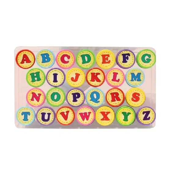 Colorful Self Inking Stamps Plastic Alphabet Stamps Set For Children Party Favor, School Prizes, Birthday Gift, Learn Props ( 26 Pcs) - image 2