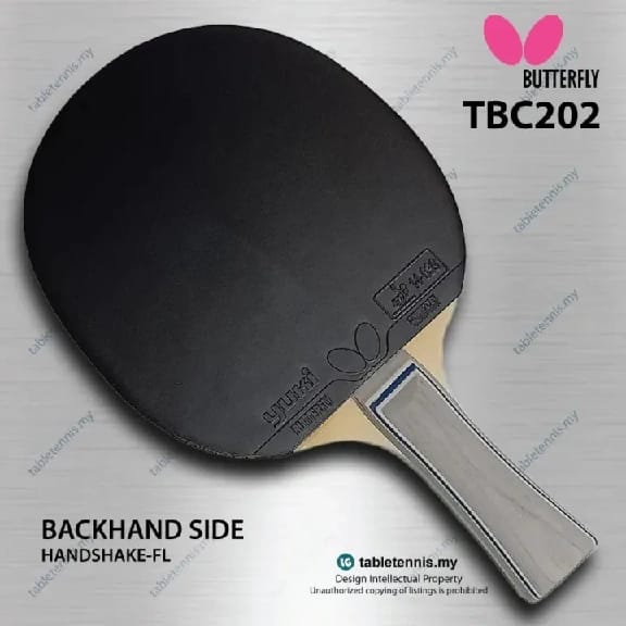 Butterfly TBC202 FL Pre-Assembled Table Tennis Racket Ready Make Racket Ping Pong Handshake - image 5
