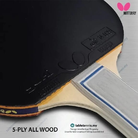 Butterfly TBC202 FL Pre-Assembled Table Tennis Racket Ready Make Racket Ping Pong Handshake - image 4