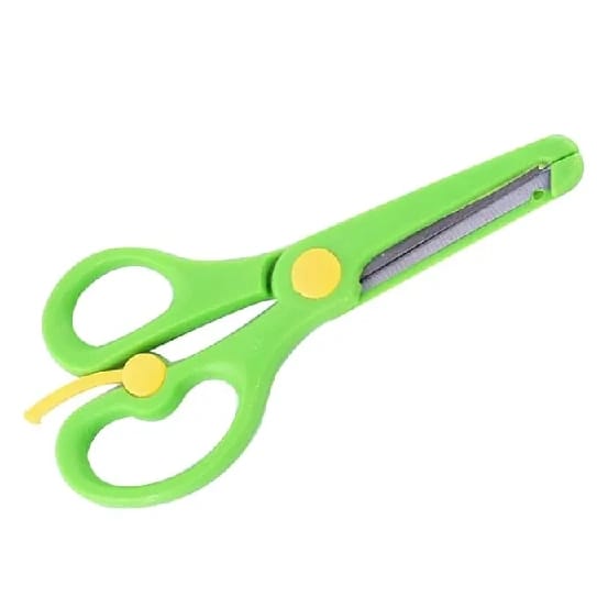 Kids Children Left & Right Handed Scissors Craft Paper Cutting Safety Tool ( Color May Vary ) - image 1
