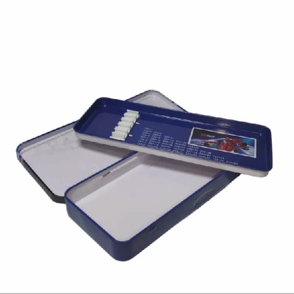 Premium Quality Robot Metal Embossed Pen Pencil Case Box For Stationery Item - image 3