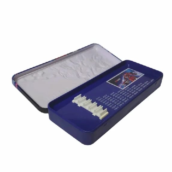 Premium Quality Robot Metal Embossed Pen Pencil Case Box For Stationery Item - image 4