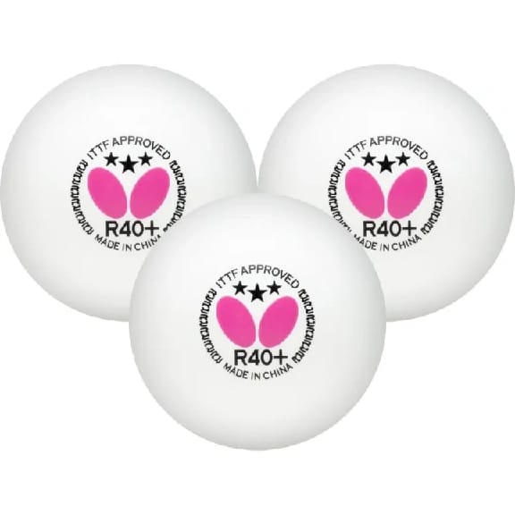Butterfly R40+ 40mm White Ping Pong Balls - ITTF Certified Professional Table Tennis Balls - Poly Material - Pack Of 3 Pcs - image 5