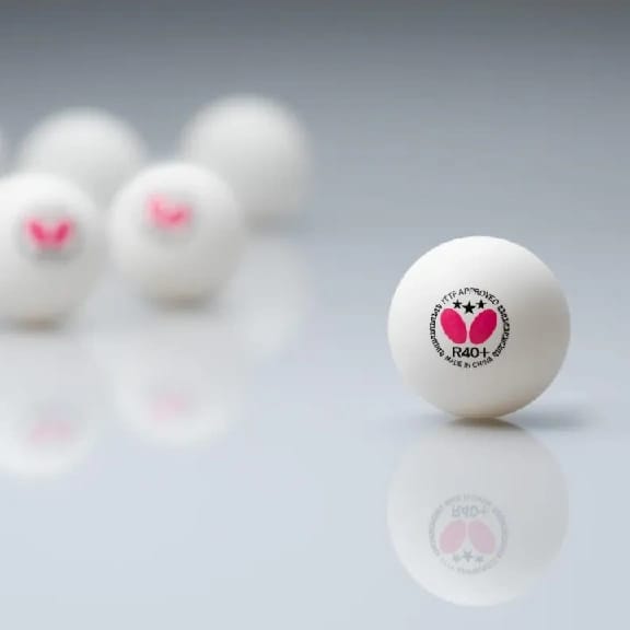 Butterfly R40+ 40mm White Ping Pong Balls - ITTF Certified Professional Table Tennis Balls - Poly Material - Pack Of 3 Pcs - image 3