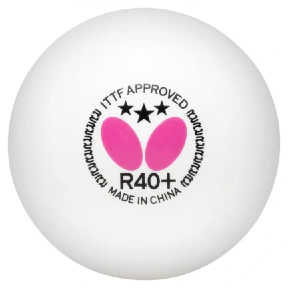 Butterfly R40+ 40mm White Ping Pong Balls - ITTF Certified Professional Table Tennis Balls - Poly Material - Pack Of 3 Pcs - image 2