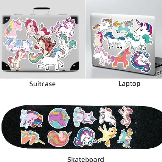 10 Pieces Different Unicorn Stickers Girls Unicorn Kawaii Sticker Unicorn Sticker For Laptop, Cars, Motorcycle, Bike, Skateboard, Luggage, Suitcase, DIY Party Supplies - image 2