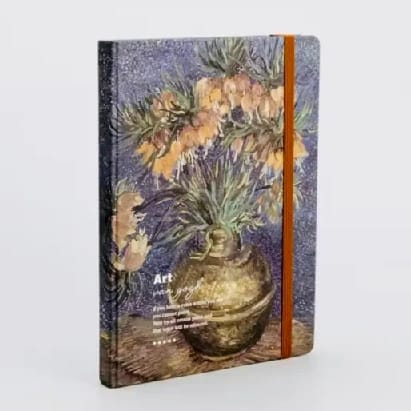 A6 Size Van Gogh Round Corner With Elastic Band Notebook - image 1