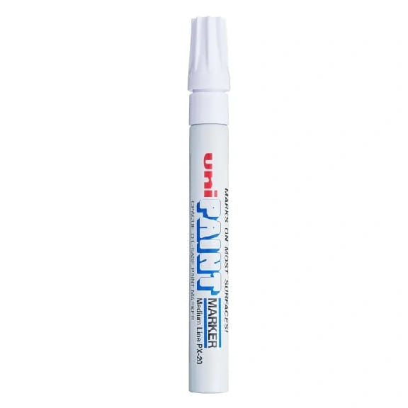 Uni-Paint PX-20 Oil-Based Medium Point Marker, White Permanent Marker , 1-Pack (2.2~2.8mm) - image 1