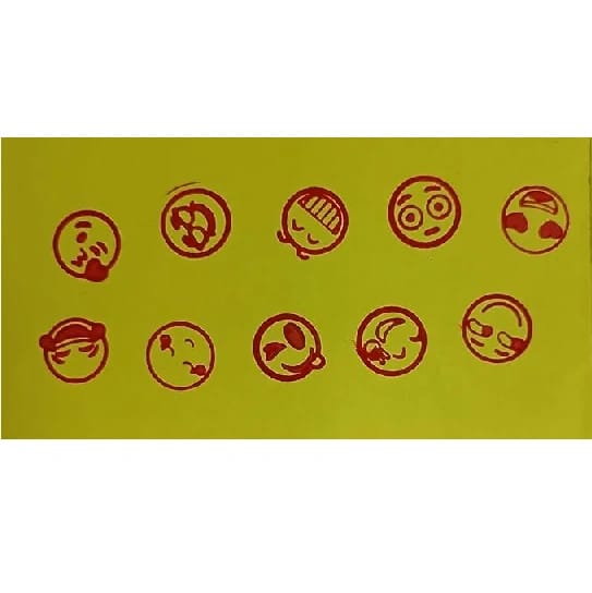 Emoji Stamps For Kids, Educational Toys Art And Craft School Supplies, Coloring & Stamping Set For Girls & Boys 3 Years +, Multicolor Learning Toys (Pack Of 10 Pcs) (Emoji) - image 4