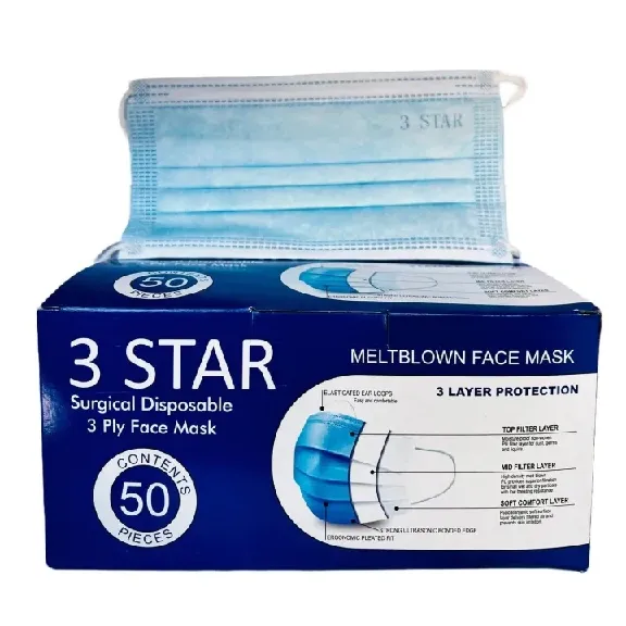 3 Star Surgical Disposable 3 Ply Face Mask Pack Of 50 - image 1