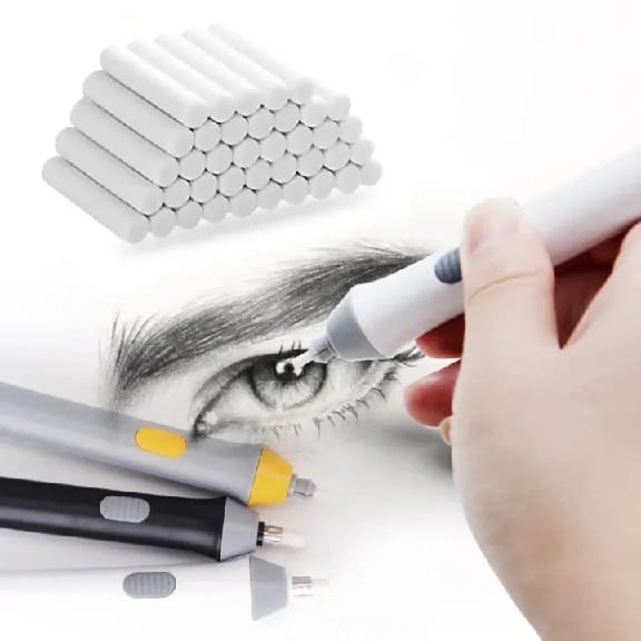 Electric Eraser Set Battery Operated Pencil Rubbers Art High Light Erasure Effect Automatic Erasers Sketch Students Gift - image 3