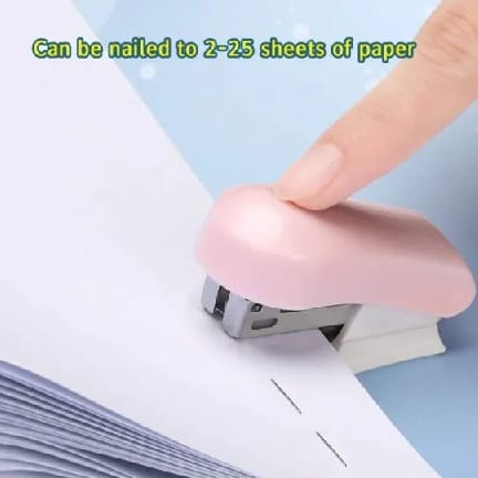 1set Mini Portable Stapler Set, Simple Multifunctional Student Small Stapler And Staple Gun, Office Binder, Suitable For Binding Documents And Stationery - image 2