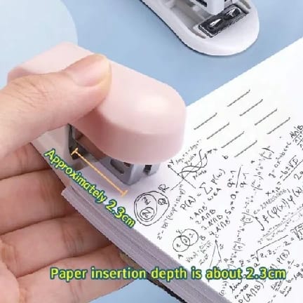 1set Mini Portable Stapler Set, Simple Multifunctional Student Small Stapler And Staple Gun, Office Binder, Suitable For Binding Documents And Stationery - image 3