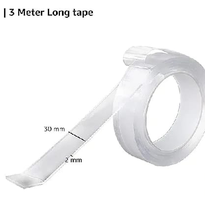 Nano Double Sided Tape, Multipurpose Super Sticky Gel Grip Mounting Tape, Washable, Reusable, No Residue, For Home & Office - image 2