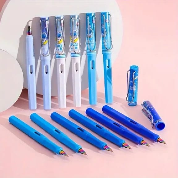 Chren Space Theme Erasable Magic Ink Pen For School Office Writing & Correction (Set Of 2) - image 1