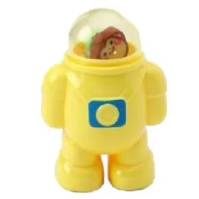 Cutest Stuff Double Blade Astronaut ABS Plastic Pencil Sharpener With Small Erasers For Kids - image 3