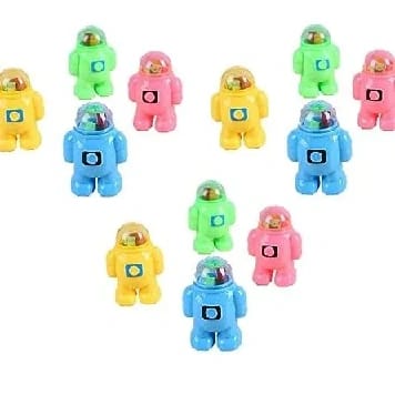 Cutest Stuff Double Blade Astronaut ABS Plastic Pencil Sharpener With Small Erasers For Kids - image 1