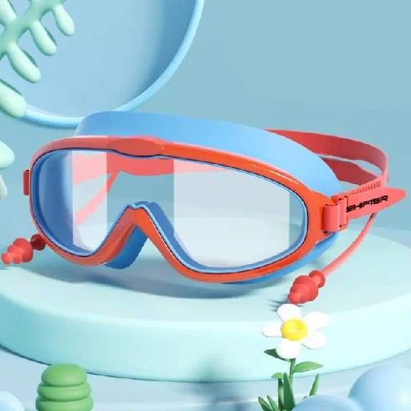 1PCS Kids Swim Goggles Attached Earplugs, Water Space Swimming Goggles Kids Toddler 3-15, Boys Girls Swim Goggles For Pool Beach Comes With Protection Case - image 4
