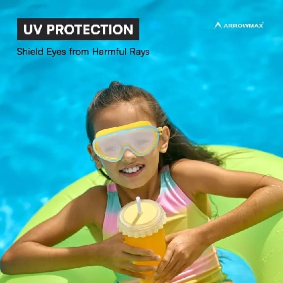 1PCS Kids Swim Goggles Attached Earplugs, Water Space Swimming Goggles Kids Toddler 3-15, Boys Girls Swim Goggles For Pool Beach Comes With Protection Case - image 3