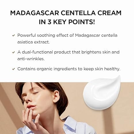 Madagascar Centella Cream 2.53 fl.oz Organic Ingredients Moisturizing Brightening Wrinkle Care - image 5