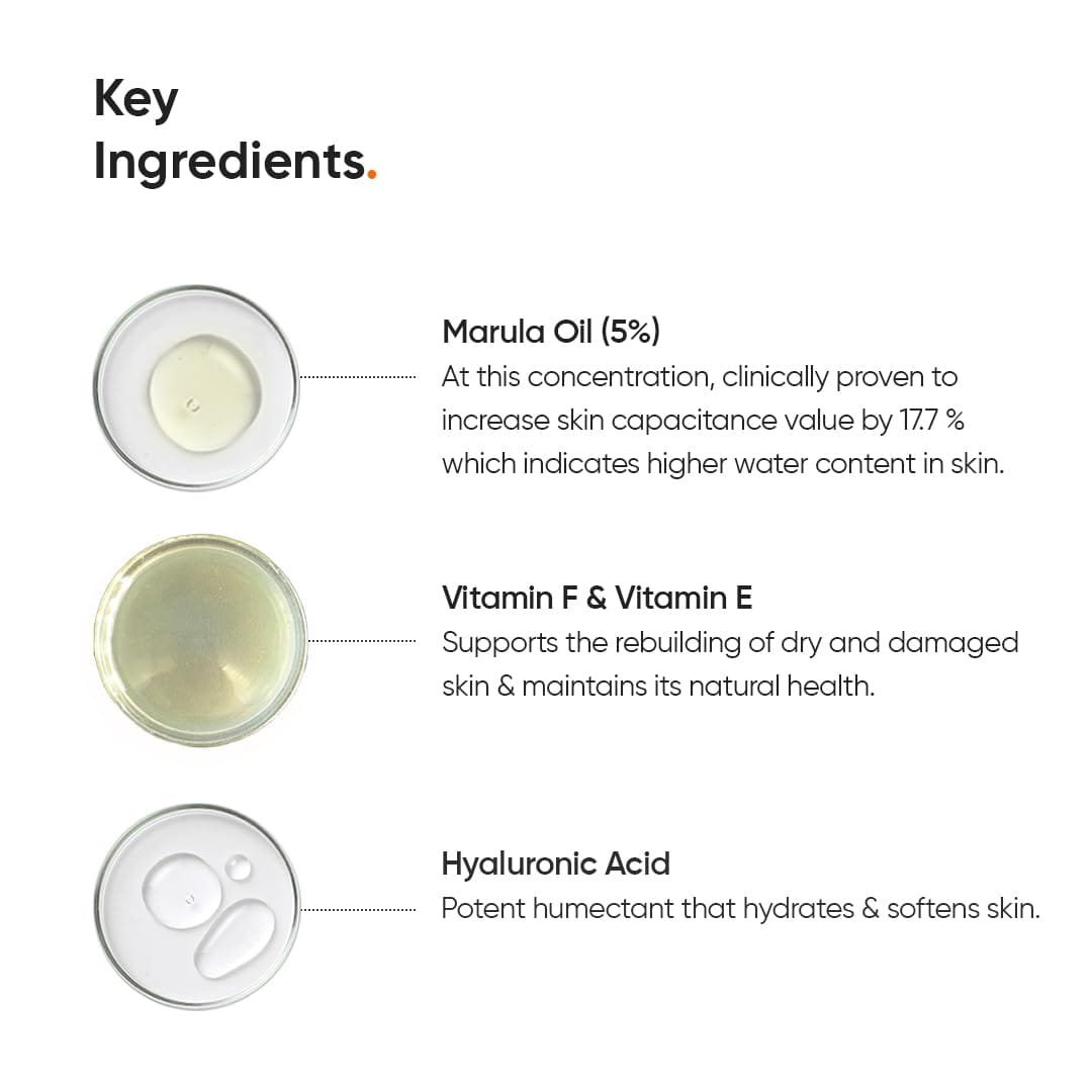 Minimalist Marula Oil 5% Face Moisturizer For Dry Skin With Hyaluronic Acid For Deep Nourishment & Hydration, For Men & Women - image 4